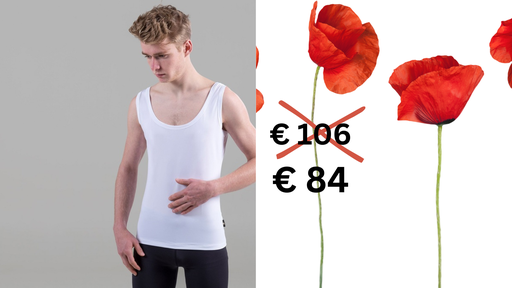 [00247 JUN] Armloses Shirt - Tanktop mit Bio-Infrarot Faser; unisex; Farbe weiß